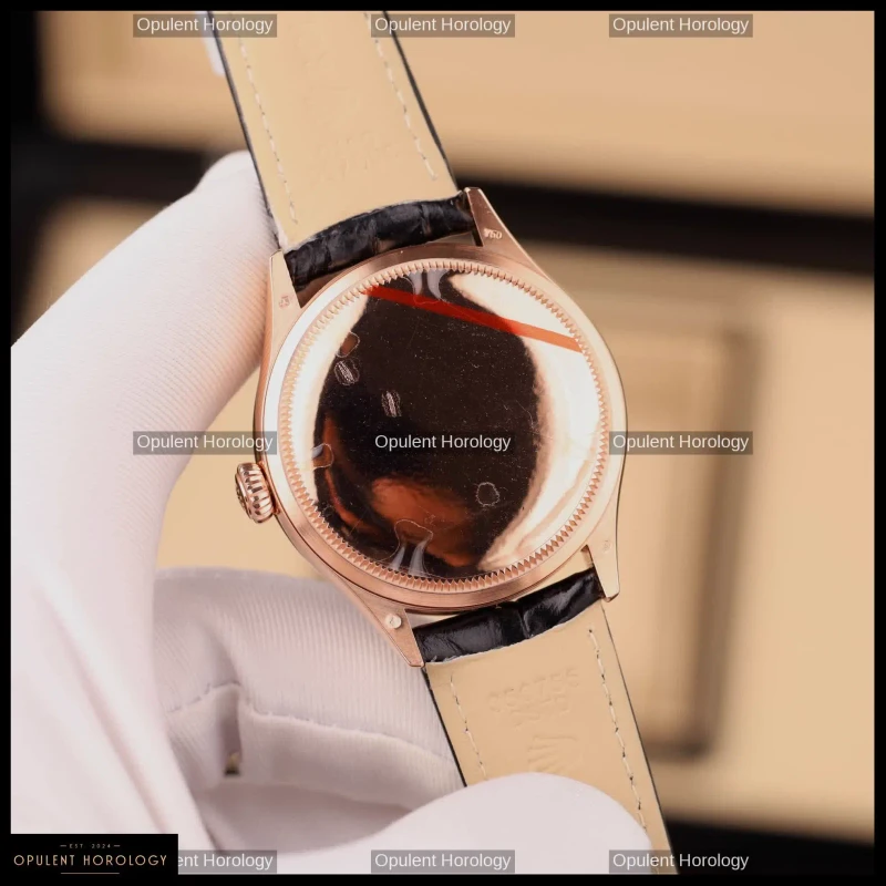 Rolex Cellini Dual Time 50525 Black Dial 18K Rose Gold Plated 39mm