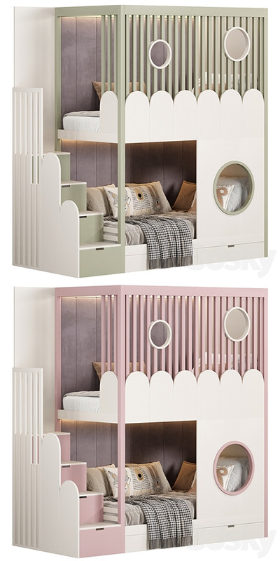 Designer two-level bed Kids room