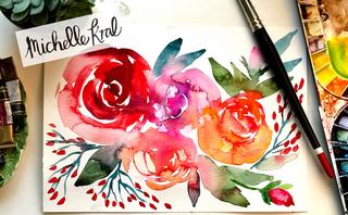 Learn to Paint Loose Watercolor Roses in 3 Different Ways