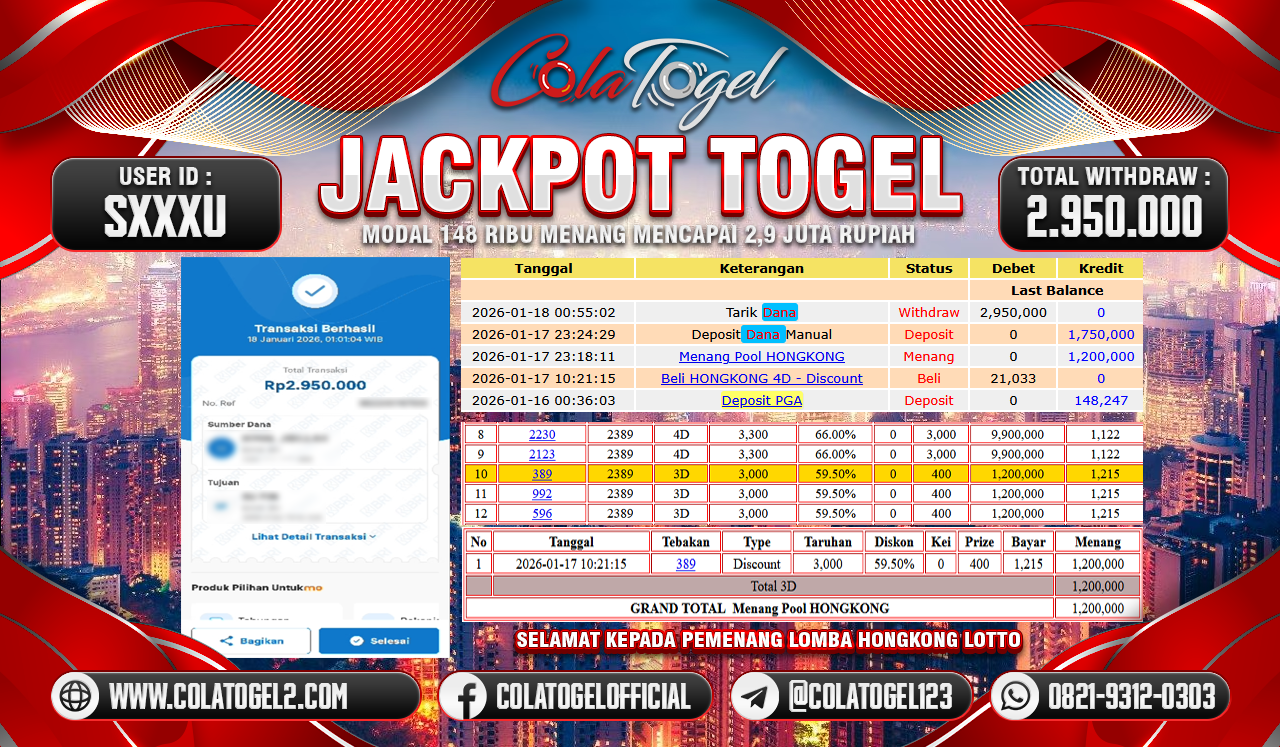 JACKPOT HONGKONG LOTTO!!