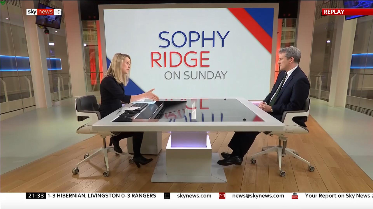 27 January - 21.30.00 - Sophy Ridge On Sunday. A new kind of pol