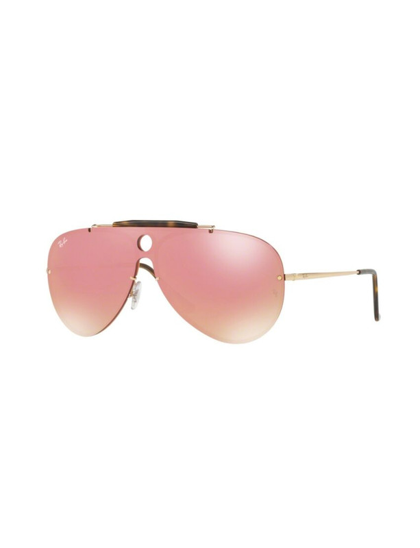Ray-Ban RB3581N 001/E4 Gold Aviator Pink Mirror 132-140mm Unisex