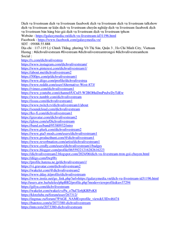 Dịch vụ livestream trọn gói chuyên nghiệp TPHCM