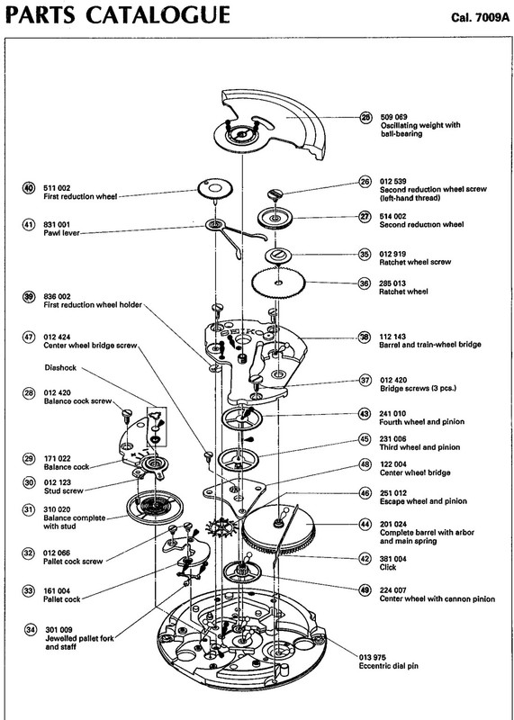 SEIKO-7009A-watch-spare-part