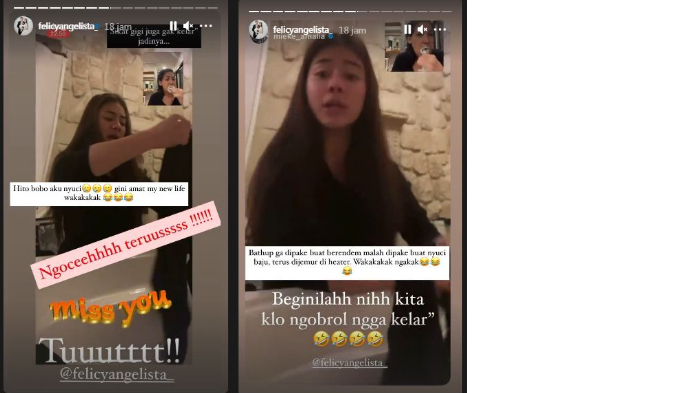 Felicya Angelista mencuci baju di bathtub saat Hito tidur