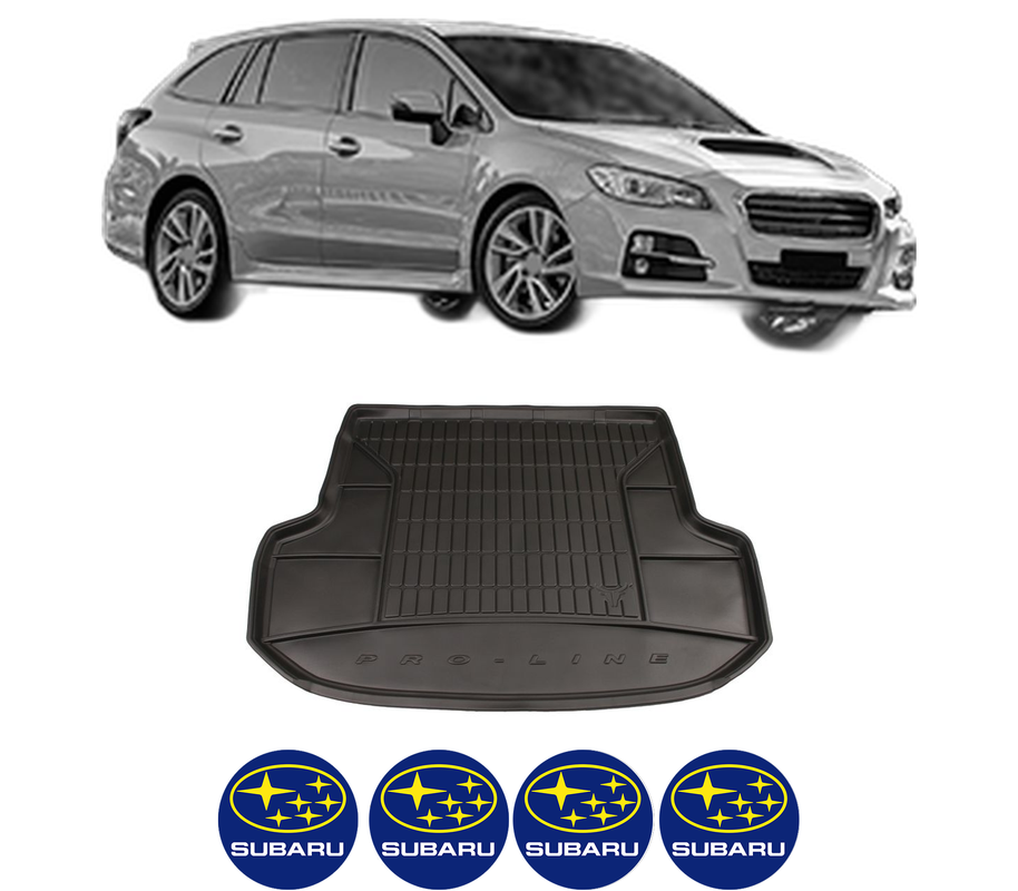 Tavita Portbagaj SUBARU LEVORG din 2015-2019, Protectie Portbagaj Auto, 4x Stickere auto cu SUBARU