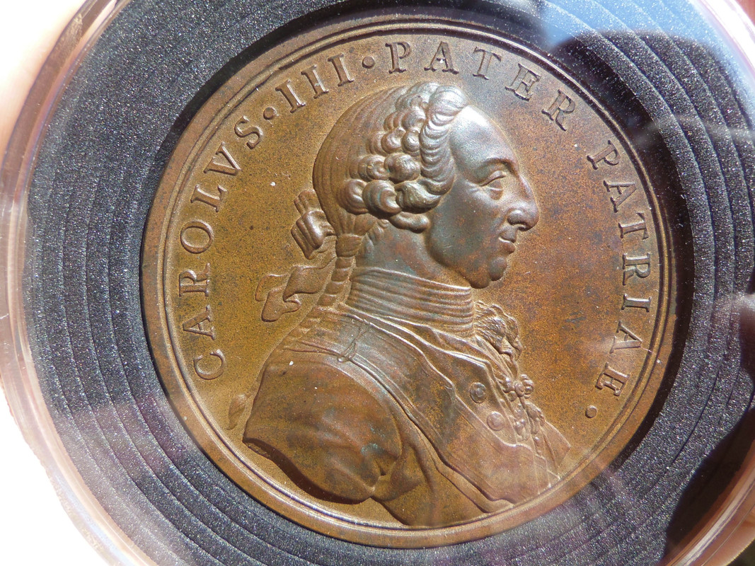 Medalla de la fundación de las colonias de Sierra Morena. Carlos III. Madrid. 1774. IMGP8884