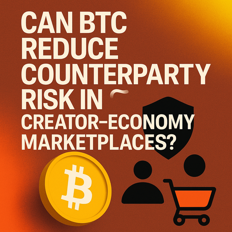 Can BTC reduce counterparty risk in creator-economy marketplaces?