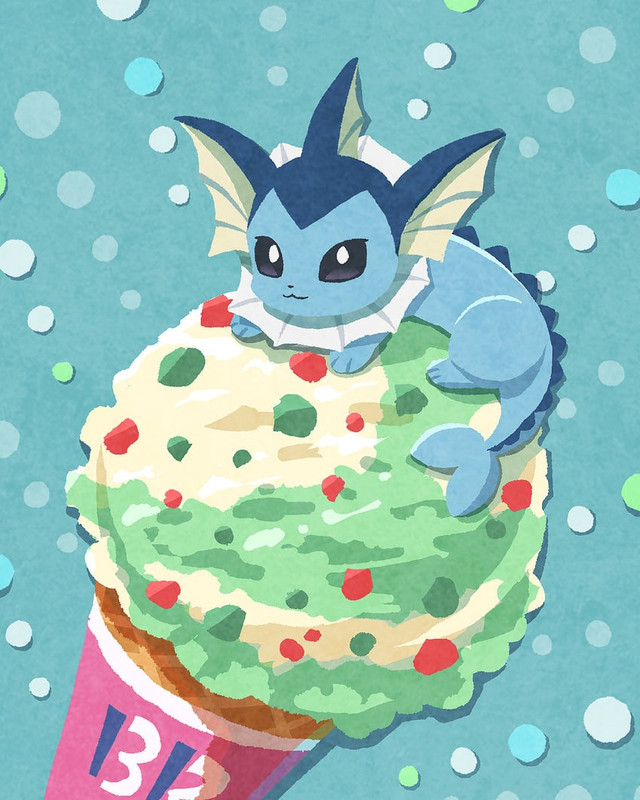 vaporeon-pokemon-and-1-more-drawn-by-mic