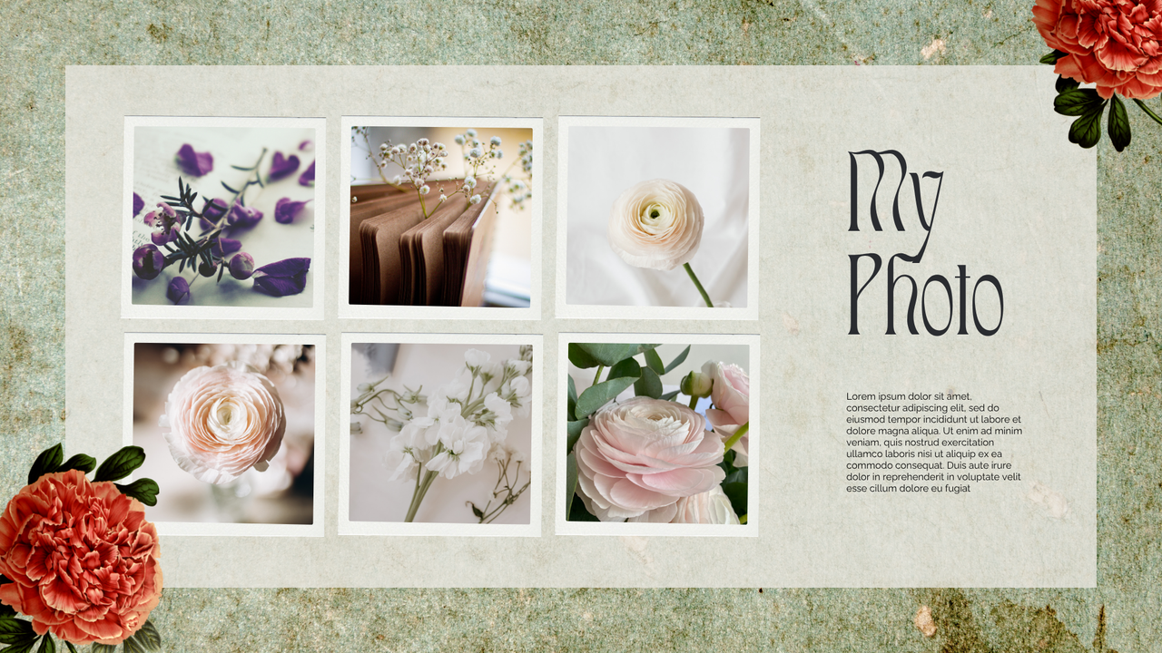 Green Collage Vintage My Creative Portfolio Presentation