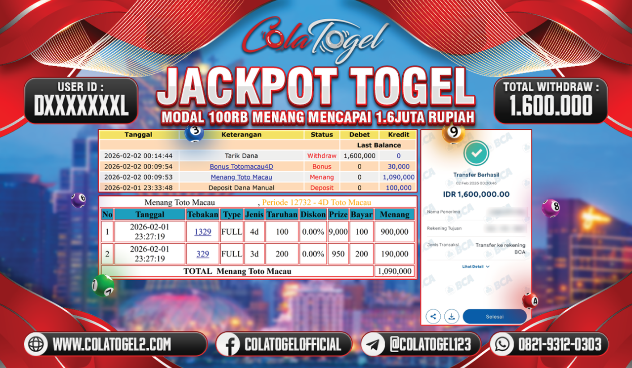 JACKPOT TOTO MACAU!! 