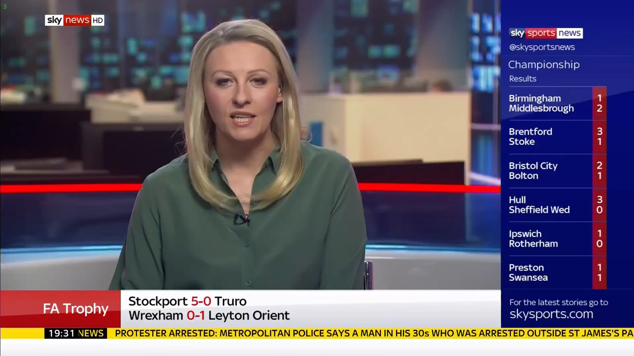 12 January - 19.30.00 - Sportsline. Sky News presents the news a
