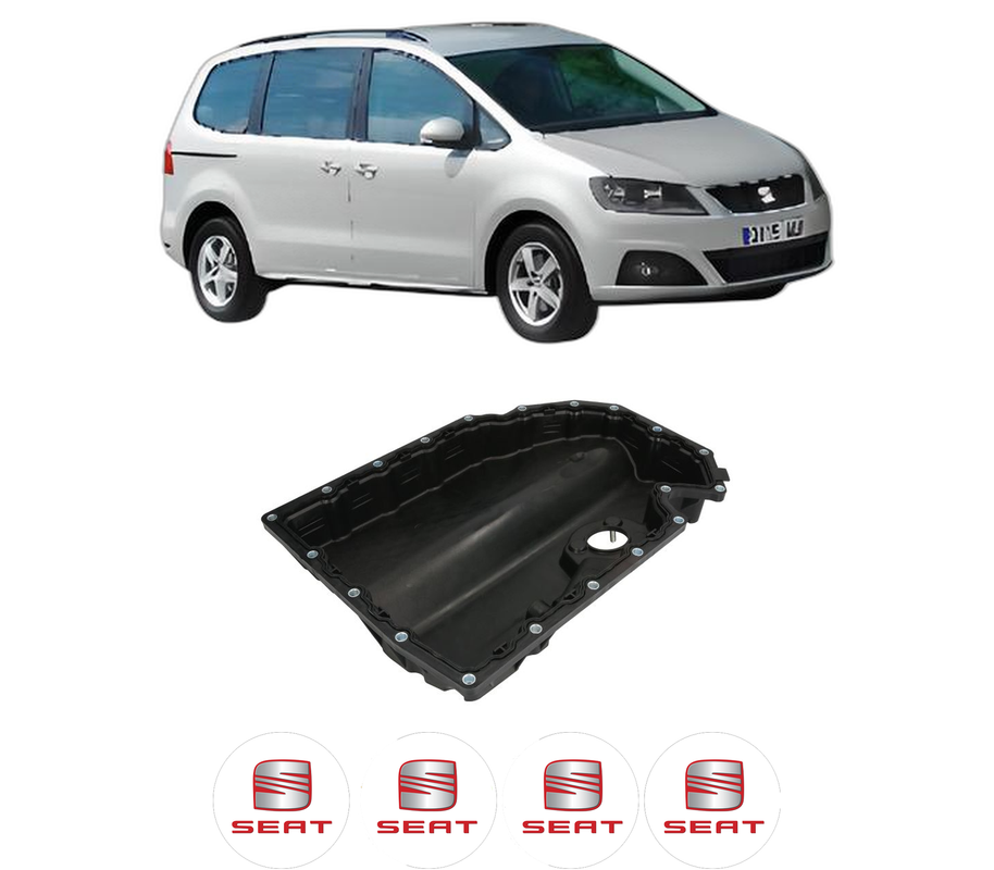 Baie ulei SEAT ALHAMBRA (710, 711) 2.0 TSI DEDA din 2015-2022 KW 162 CP 220 CMC 1984, auto, material plastic, 4 Stickere auto cu SEAT