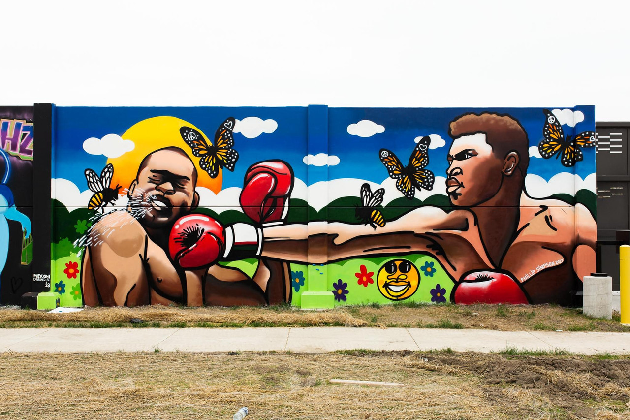 Boxing mural Eastern Market Detroit