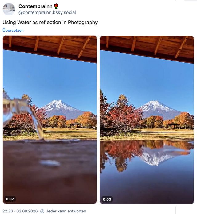 Wasser als Spiegel
