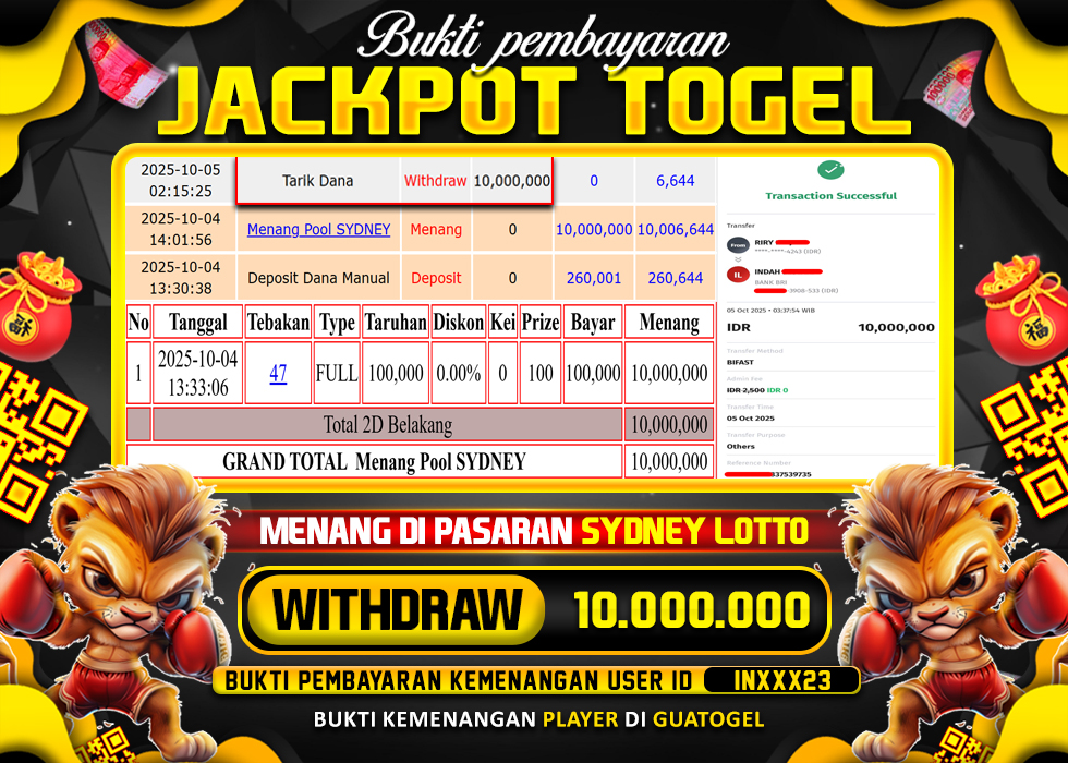 BUKTI JACKPOT LUNAS GUATOGEL