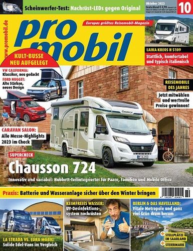 Cover: Promobil Reisemobil Magazin Oktober No 10 2023