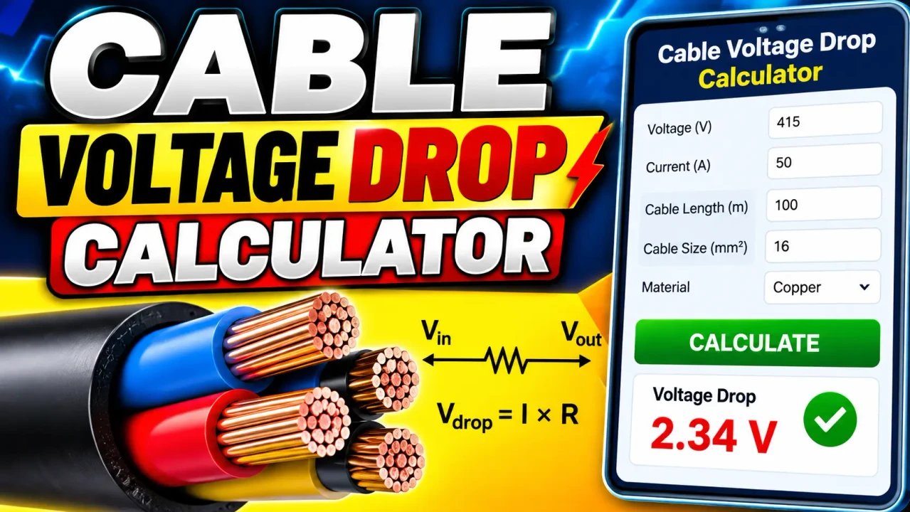 Cable Voltage Drop Calculator Online