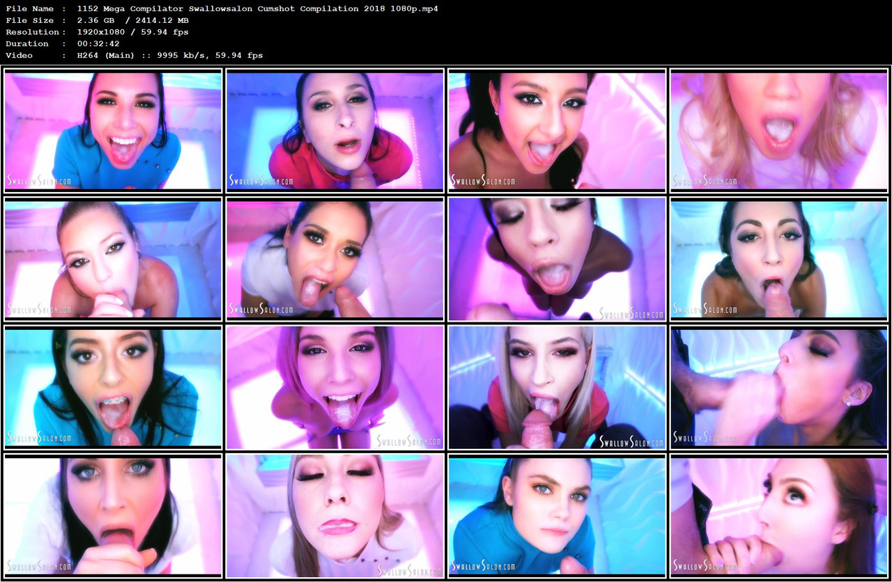 1152 Mega Compilator Swallowsalon Cumshot Compilation 2018 1080p mp4