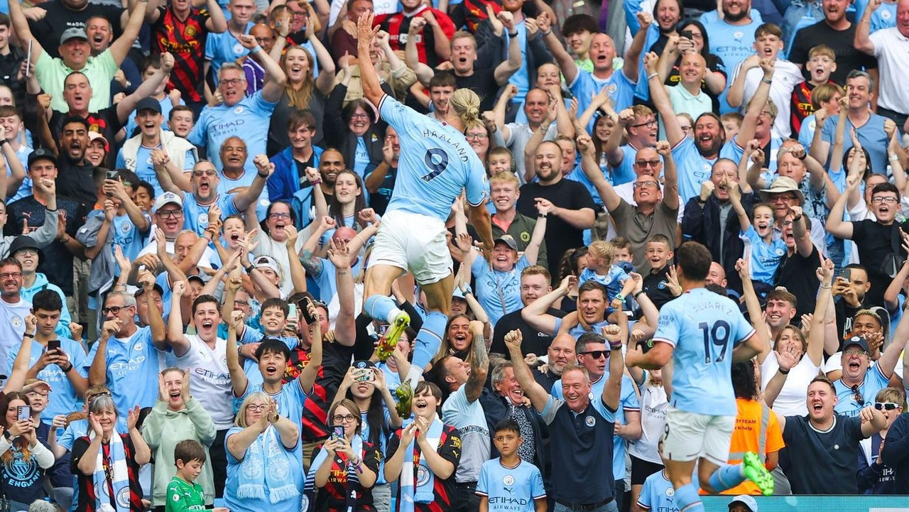 Erling Haaland marca triplete en remontada del Manchester City