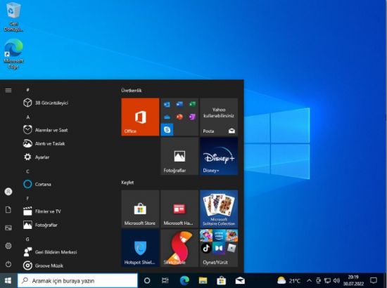 Windows 10 Version 22H2 Build 19045.1865 10in1 OEM ESD TURKISH x64 July 2022
