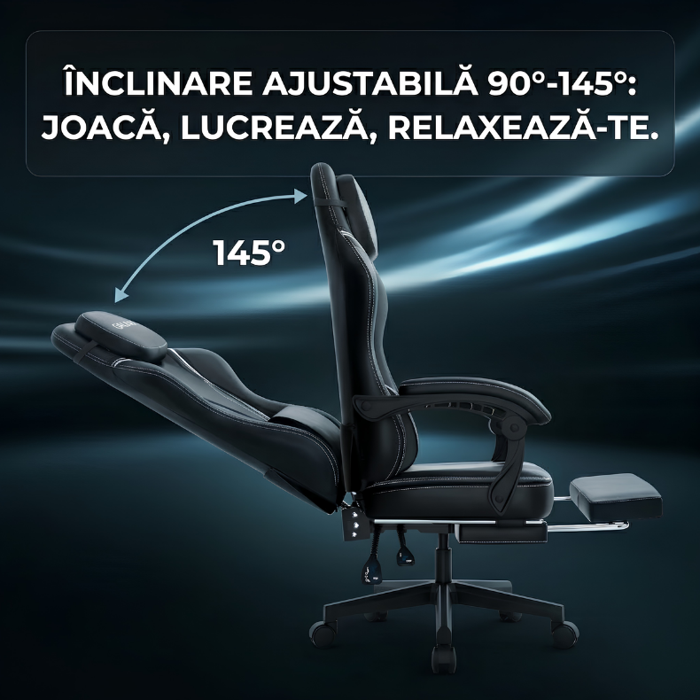 Cotierele confortabile si captusite ale scaunului de gaming