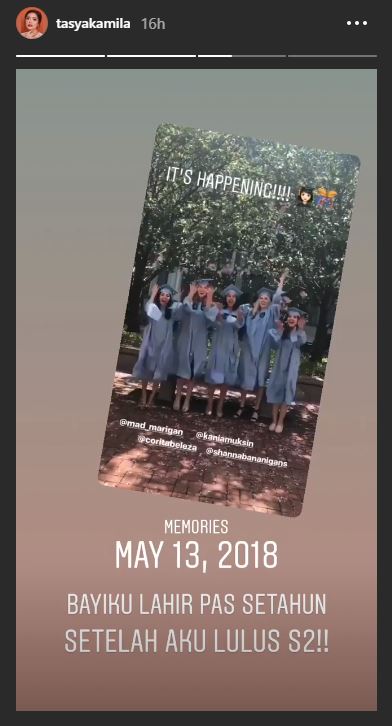 Kelahiran anak Tasya Kamila bertepatan dengan peringatan kelulusan S2nya.