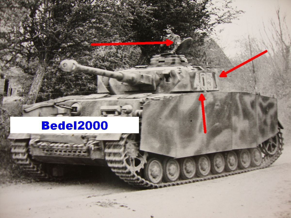 TOP Foto PANZER IV mit Turmschuerzen Seitenschue
