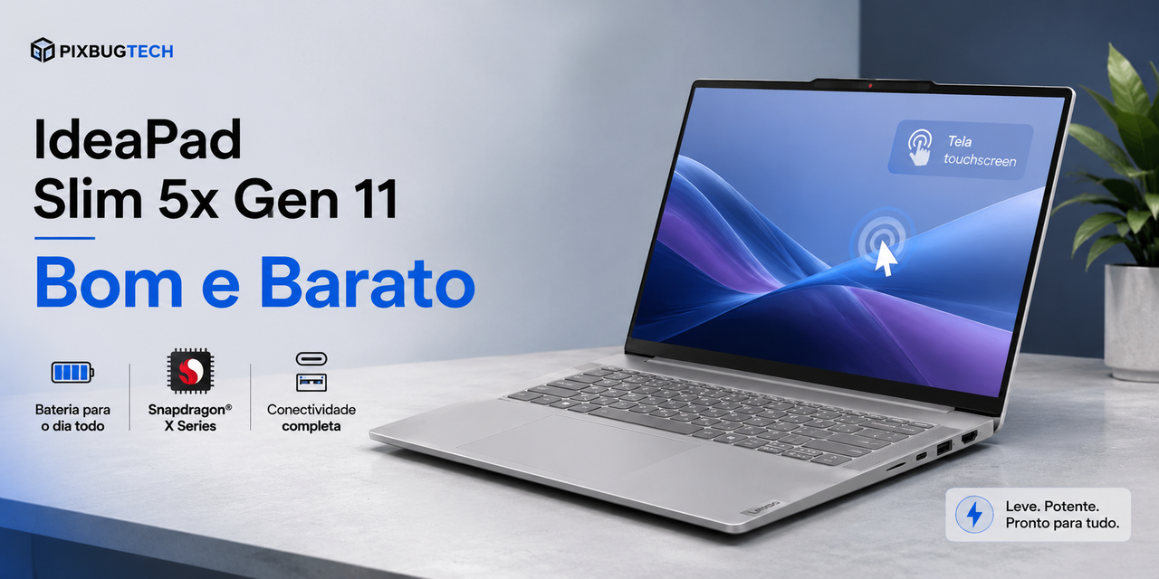 Lenovo IdeaPad Slim 5x Gen 11 - O Notebook Barato que Surpreende e Faz o Snapdragon Brilhar**