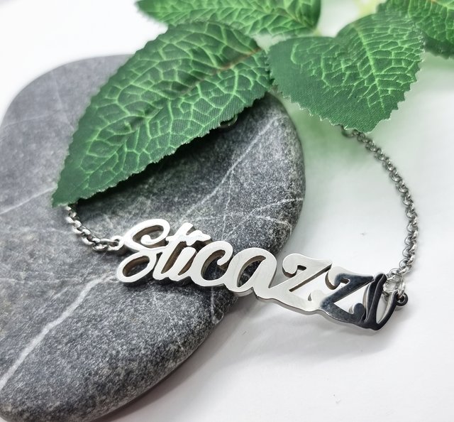 Bracciale Unisex Sticazzi In Acciaio Inox - Regolabile 17+3 Cm | Gioiello Ipoallergenico Dal Look Unico