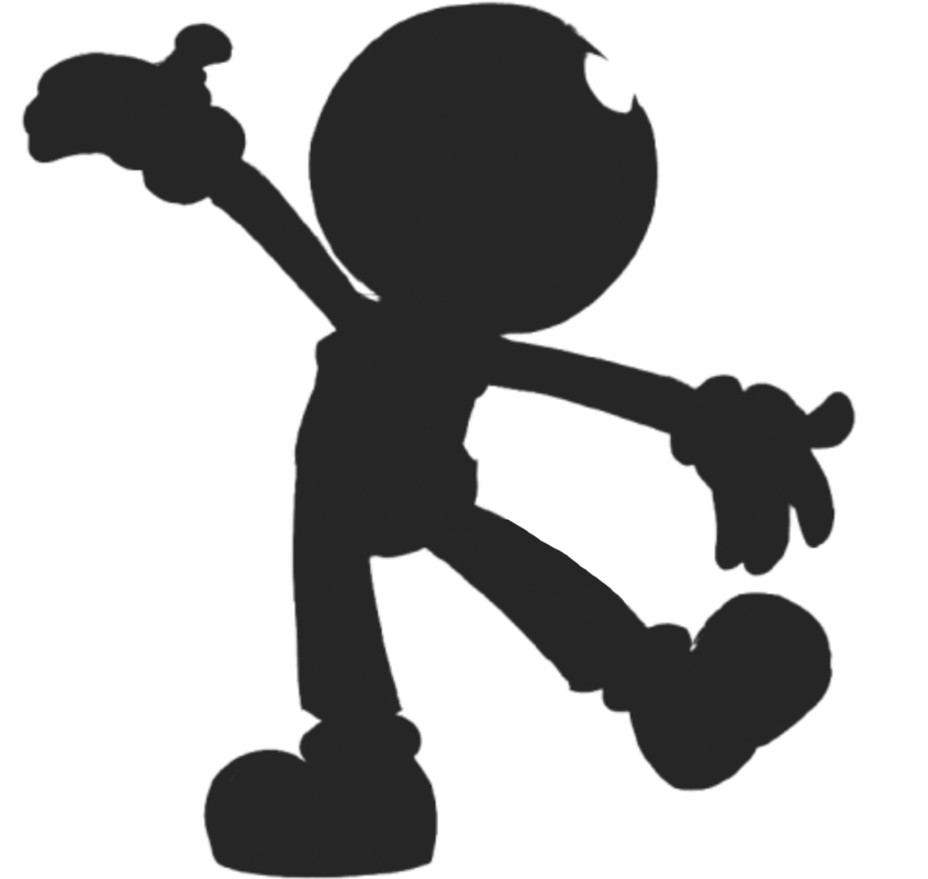 The silhouette of Bendy, in his innocent toon form. Art is by @YumeEsmeray on Twitter! Click the image to be sent directly to the original art.