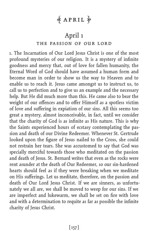 April 1 meditation sample page