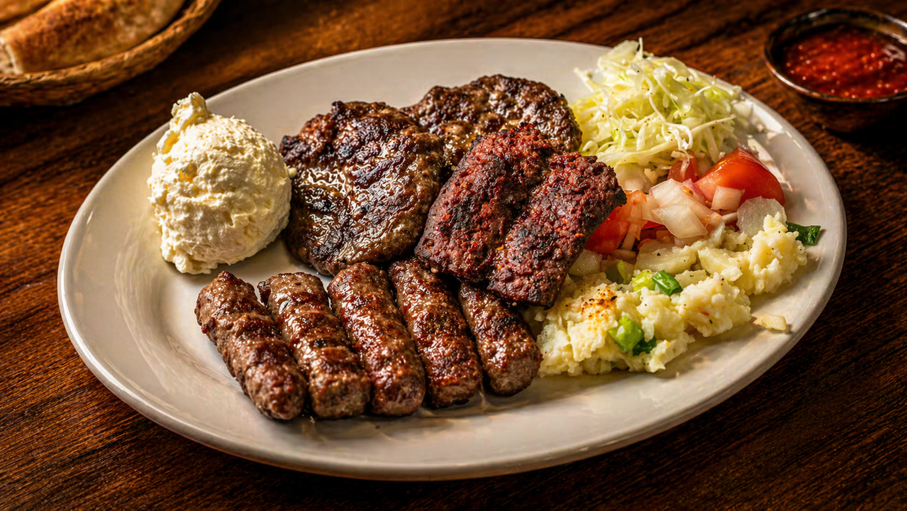Grilled meat platter