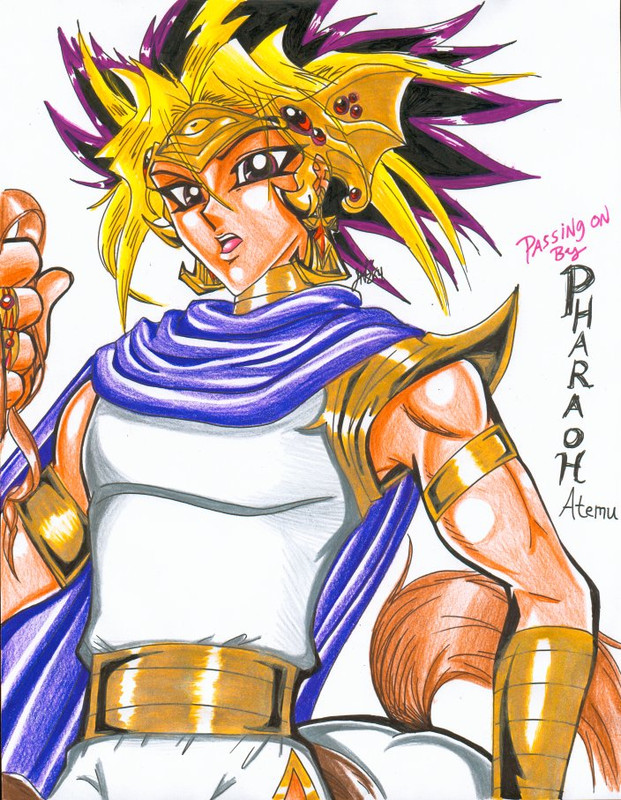 Hình vẽ Atemu (Yami Yugi) bộ YugiOh (vua trò chơi) - Page 2 1_Atemp_100