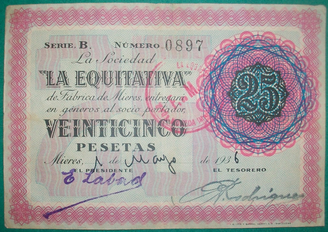 Billetes complicados de Mieres, seguimos con fotos oscuras, en fin. 100-5366