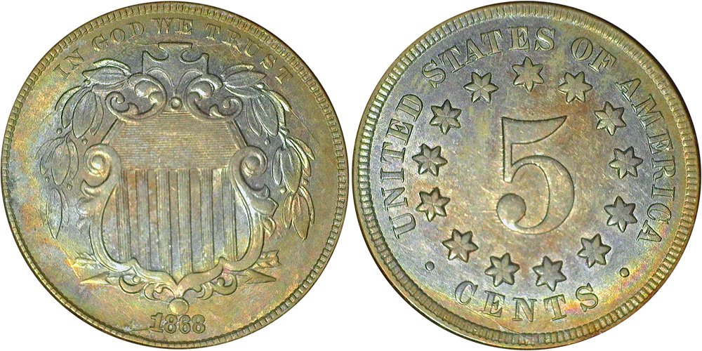 MS 62 ALBUM RAINBOW COLOR TONED SHIELD 5C