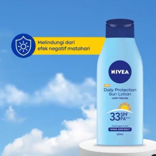 NIVEA Body Lotion Daily Protection Sun Lotion, untuk liburan ke pantai.