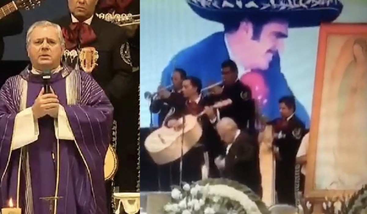 Sacerdote del funeral de Vicente Fernández dice por qué se vistió de charro