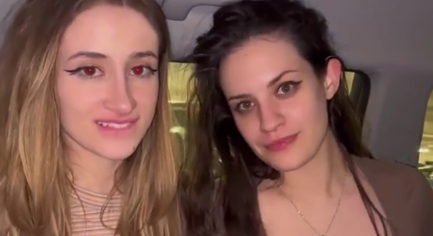 Bronwin Aurora And Her Friend Share A White Cock