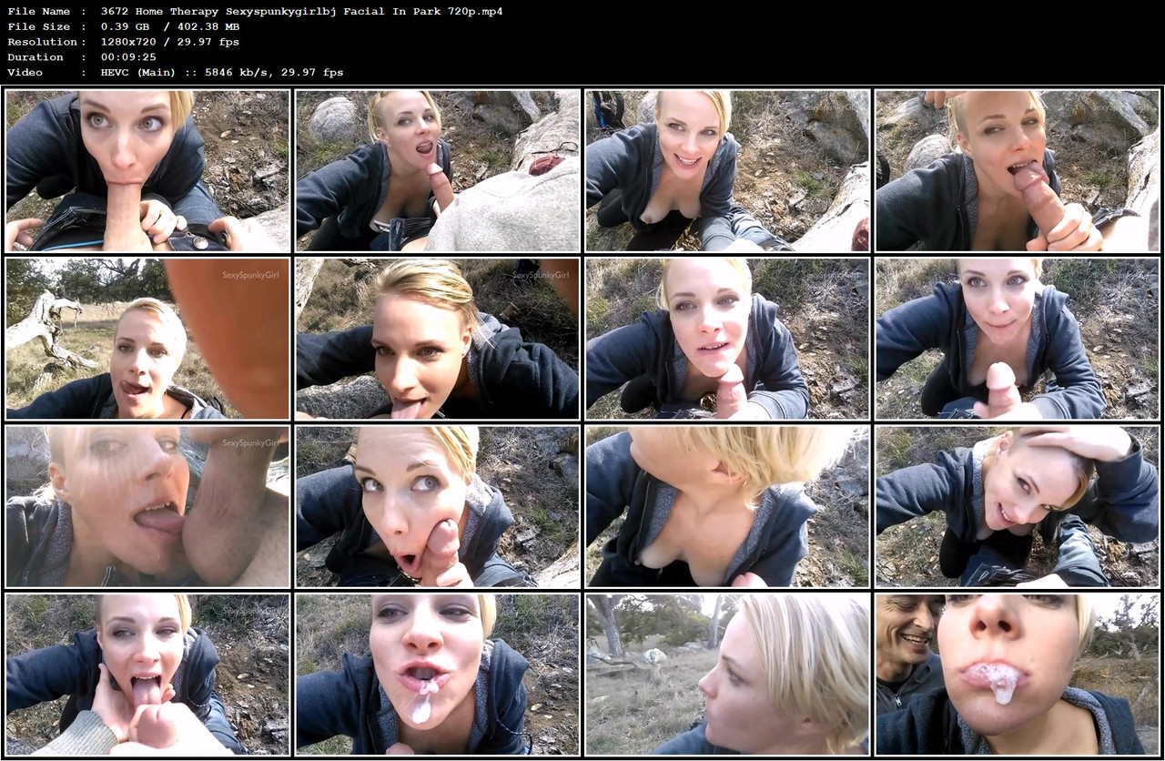 3672 Home Therapy Sexyspunkygirlbj Facial In Park 720p mp4