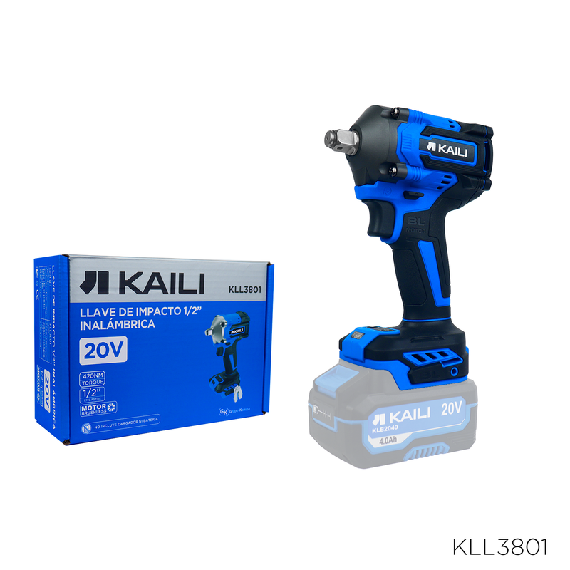 LLAVE DE IMPACTO BRUSHLESS DE 18 V 380 NM KAILI