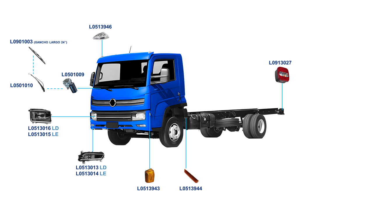 MAN-DELIVERY SEMI PESADO 2017 A ....-9-170, 11-180, 13-180-FPT F1C 3.0 DE 156-EATON-ILUMINAÇÃO E LIMPADOR PERFIL