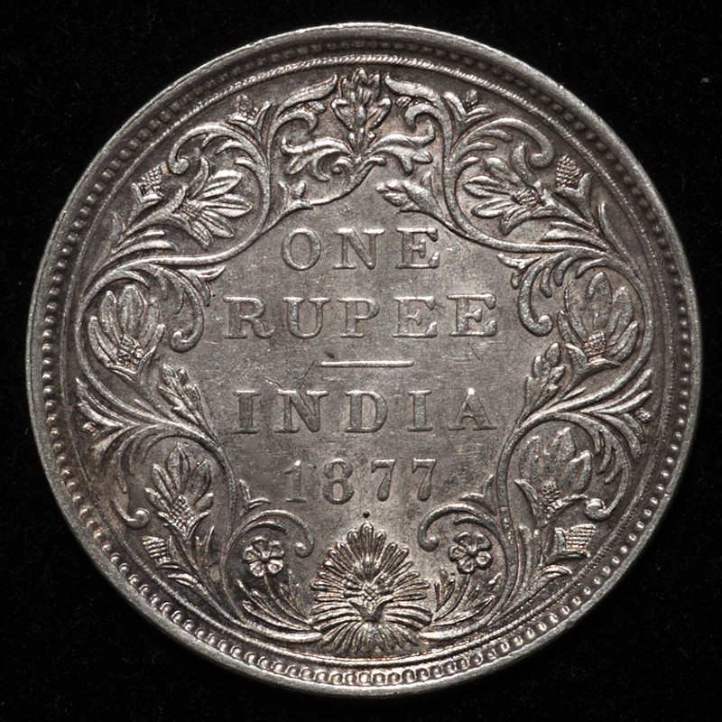 1 rupia India Británica Emperatriz Victoria 1877. PAS6711