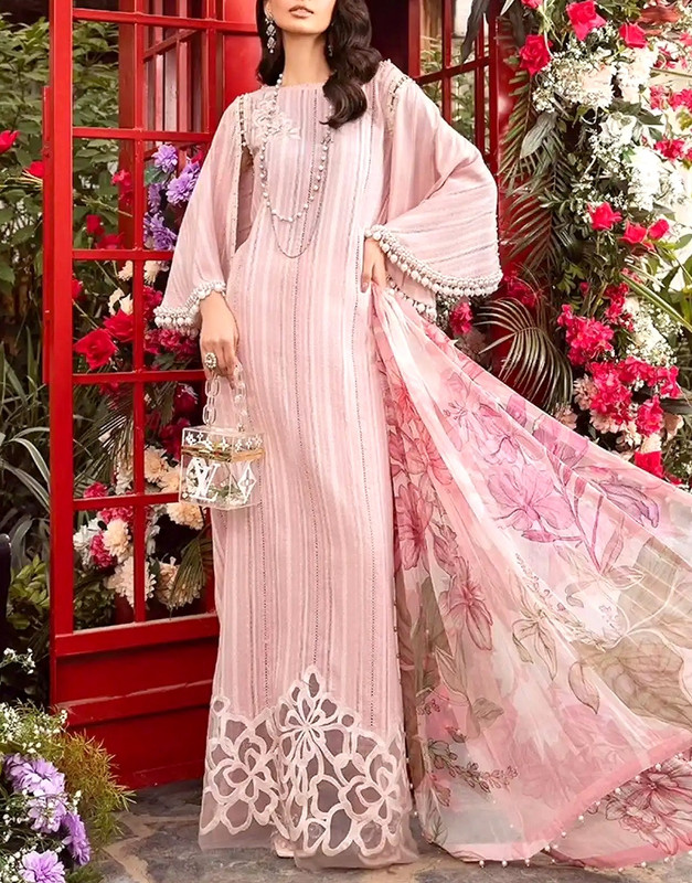 Elegant Embroidered Lawn Suit with Chiffon Dupatta 2026