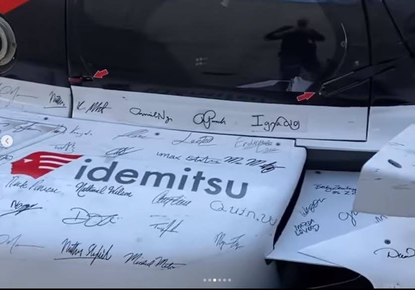 Signature on Mazda RTP55 race case Original