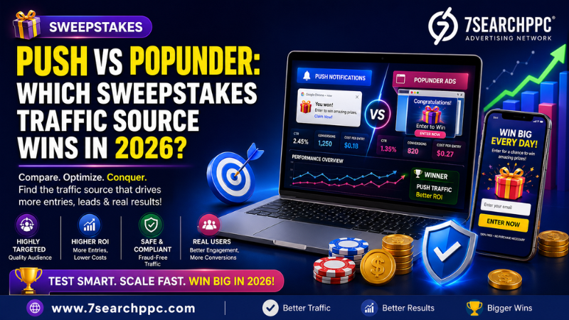 Push vs Popunder: Which Sweepstakes Traffic Source Wins in 2026?