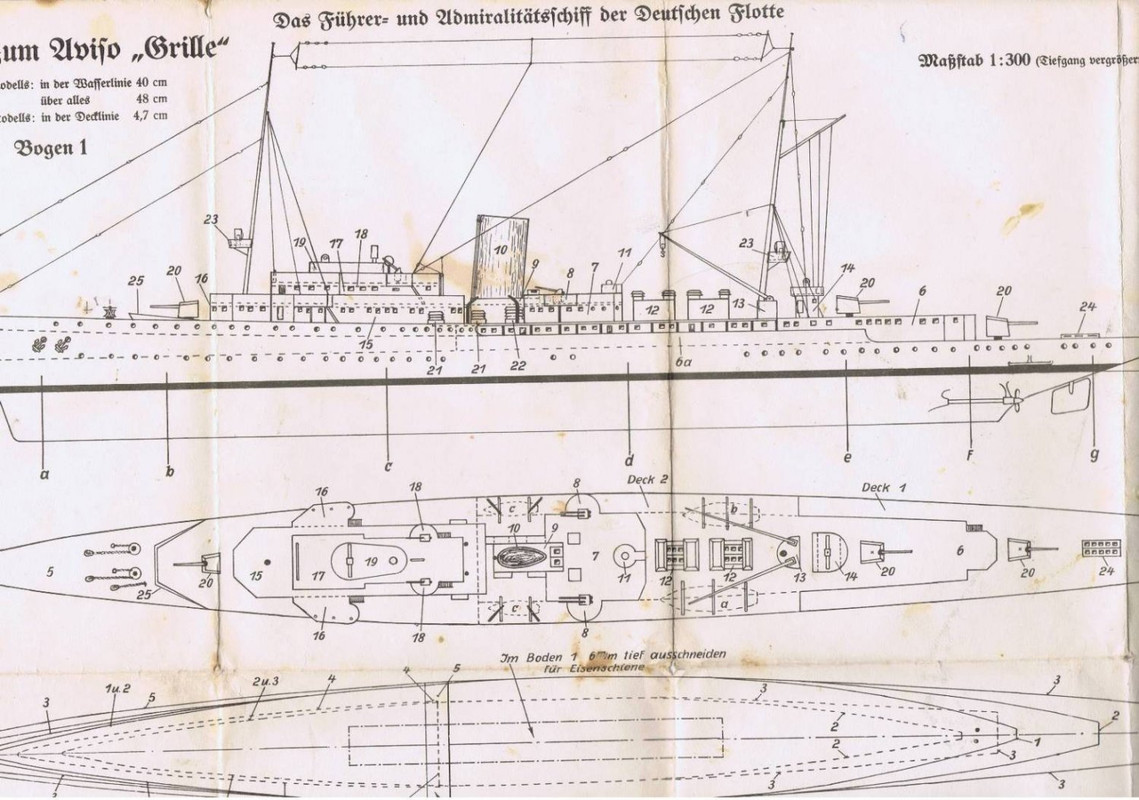 Bauplan-zum-Aviso-Grille-Das-Führer-und-Admiralitätsschiff-der-Deutschen-Flotte-Maßstab-1-300 (1)