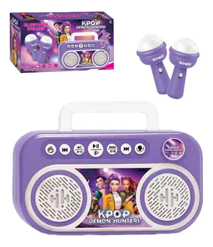 Parlante karaoke K-Pop y sus dos microfonos