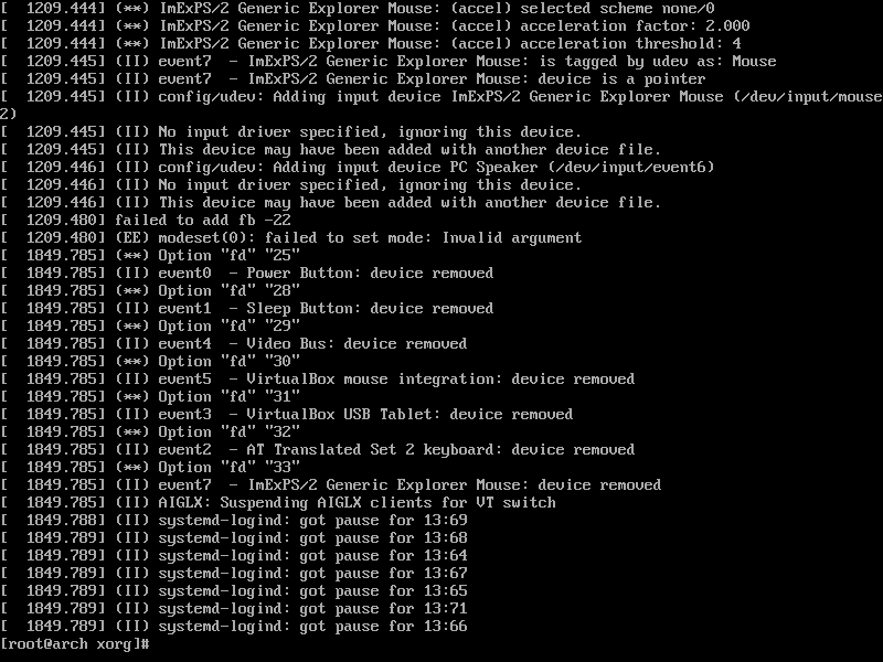 arch X logs