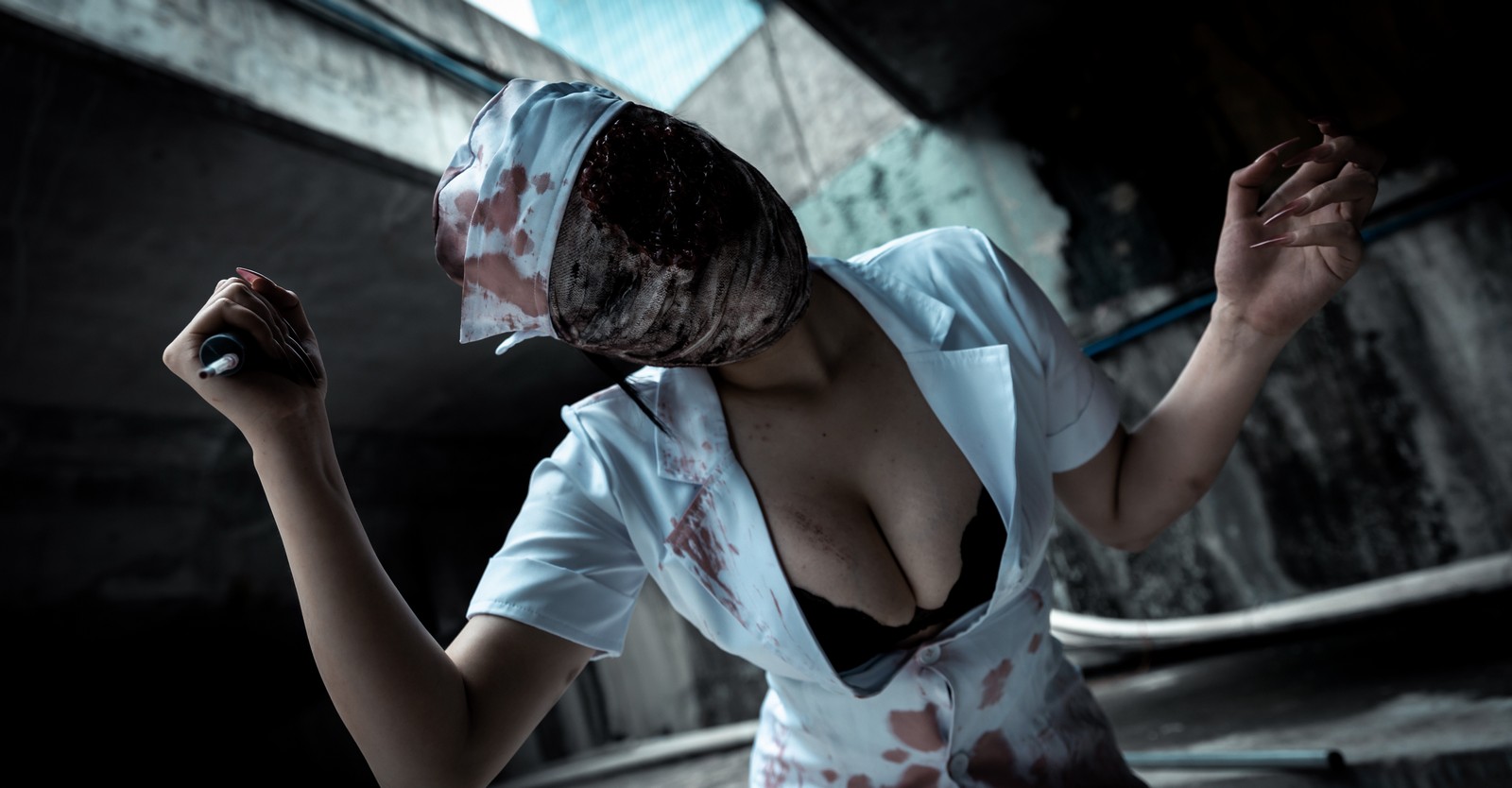 兔胖胖min – 寂静岭 丧尸护士 Cosplay 高清写真集（41P-249MB）恐怖题材插图